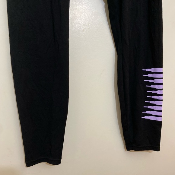 Savage X Fenty Black Purple Logo High Rise Legging Women's Plus Size 1X - Picture 3 of 4